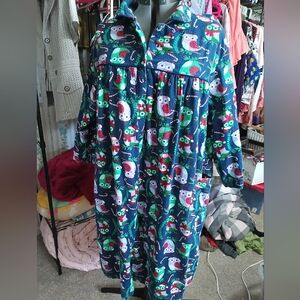 Anthony Richards 3X Women's Nightgown - Navy and Green Owl Print